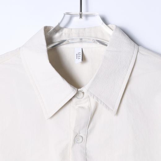 SDSA男装2026新款高贵轻奢韩版简约纯色翻领长袖衬衫百搭商务衬衣 商品图1