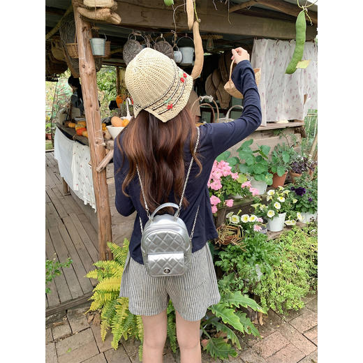 <曾小咸推荐> 韩系套装藏蓝色开衫背心短裤【预售款，预计3-15天！！】 商品图4