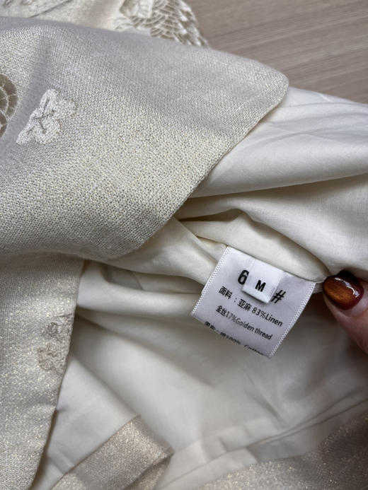 原单新款重磅提花亚麻外套 商品图9