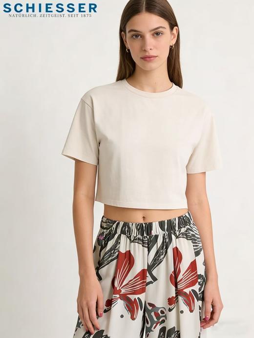 【mix relax系列】SCHIESSER德国舒雅女短袖短款上衣100%棉 230g/m2  30/26992M 商品图14