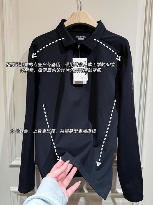 一店d 正单萨洛蒙𝐩𝐨𝐥𝐨衫𝐒𝐚𝐥𝐨𝐦𝐨𝐧翻领polo长袖T 所有男士必囤的一件 商品图6