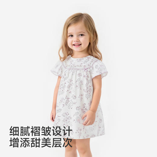 【商场同款】英氏儿童裙子女童夏季短袖连衣裙纯棉公主裙可爱百搭 商品图2