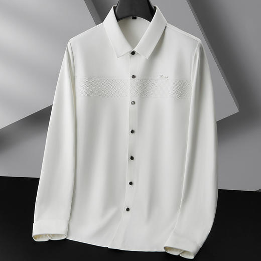 【DDP】大依优型大码男装春季翻领长袖衬衫商务休闲透气免烫长袖T恤 商品图4
