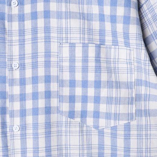 SDSA男装2026新款高贵轻奢韩系慵懒风格子长袖宽松衬衫百搭时尚 商品图2