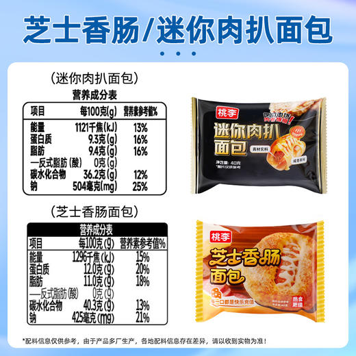 桃李迷你肉扒面包芝士香肠面包400gFX 商品图6