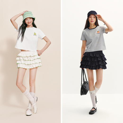 凉感T|森马短袖T恤女夏季短款图案刺绣抑菌吸湿速干2026新款衣服 商品图4