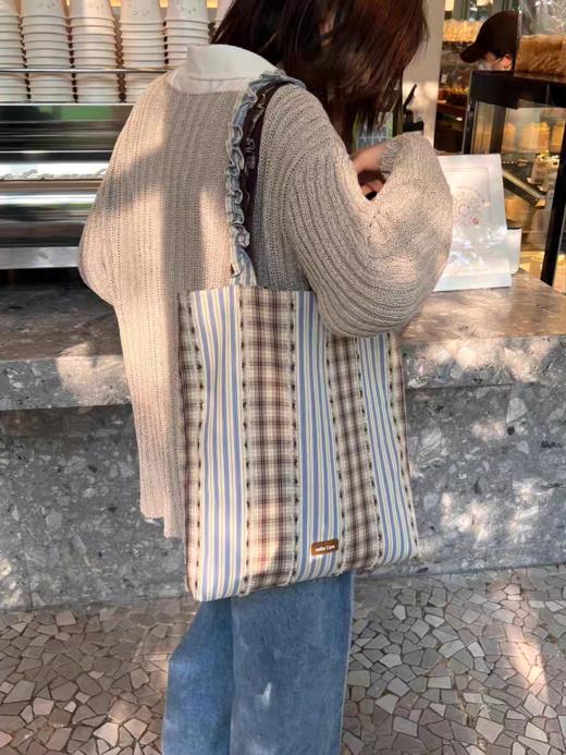 nothe Case布然/CYBD273/「盐茶半岛」格纹拼接单肩包 商品图2