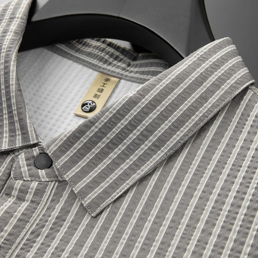 【DG】大依优型大码男装夏季冰丝条纹短袖POLO衫商务休闲百搭T恤上衣300 商品图3