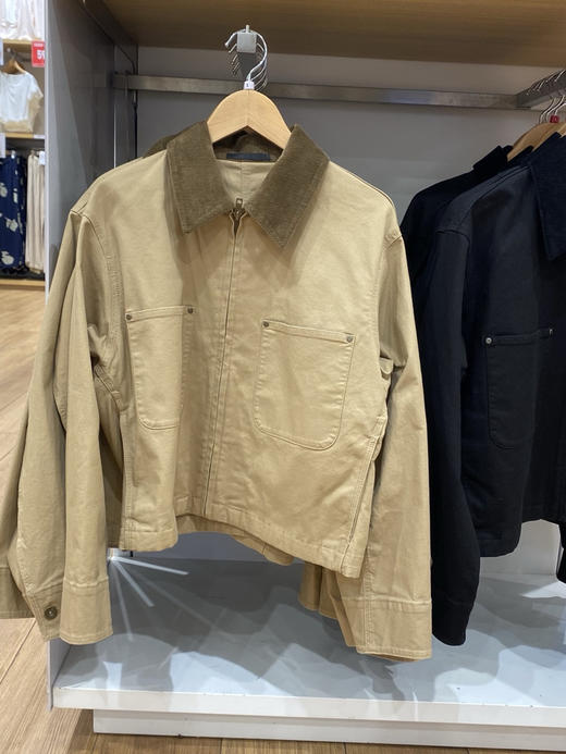 雀说秋冬新款女装休闲拉链短茄克/外套翻领时尚夹克上衣C479208ALW 商品图3