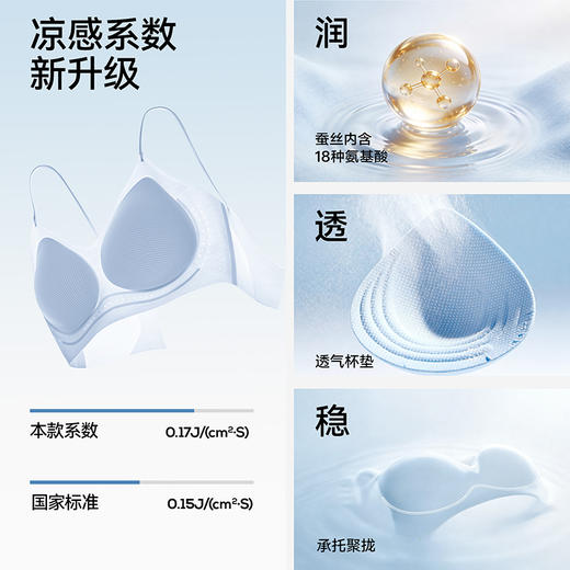 【买一送一 到手两件】草本初色 超薄蚕丝无痕非遗宋锦金线纹亮闪细肩带内衣 S-XL码（70-10斤）加赠：袜子一双+内裤一条（尺码颜色随机） 商品图2