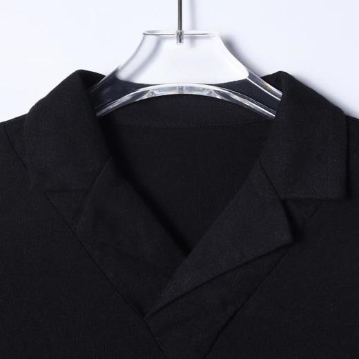 SDSA男装2026新款高贵轻奢松弛感纯色翻领长袖T恤百搭简约上衣 商品图1