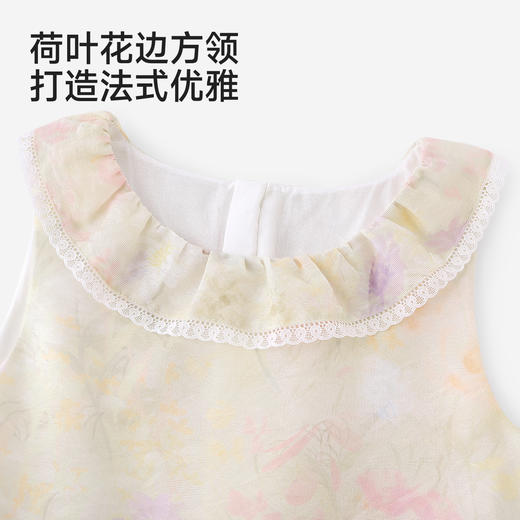 【甜美雪纺】英氏儿童裙子女童夏季背心圆领休闲莫奈连衣裙女宝26新款公主裙 商品图4