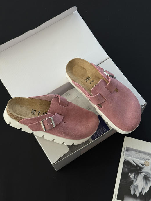 39-10免带品 勃肯全新papillio系列 软木拼EVA厚底 半包勃肯拖鞋 准码选 肥脚无惧 缓震舒适 商品图6