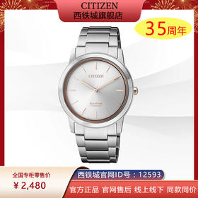 西铁城日本官方正品舒博钛光动能时尚简约情侣对表FE7024-84A（女表）