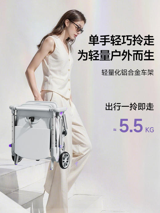 【孕味秒杀专属】逸乐途×哈秀 X5pro可坐可躺口袋推车轻便折叠婴儿车宝宝儿童溜遛娃神器 商品图3