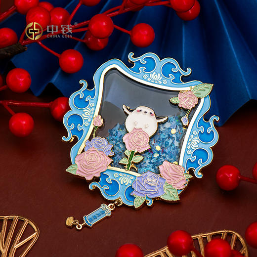 南昌印钞 花卉主题碎钞流沙冰箱贴 钞艺文创 商品图2