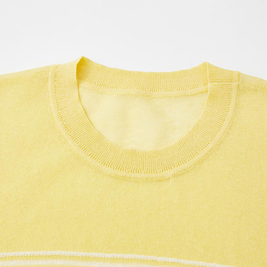 谜底套头针织衫短袖2026夏季新品H型百搭舒适质感毛衣女262MZ0755 商品图3