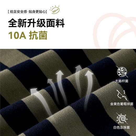 【休闲条纹卫衣】【棉花堂】针织圆领卫衣 10A抗菌  柔软舒适  FD61042 商品图2