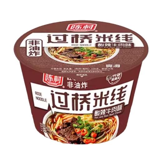 陈村过桥米线（酸辣牛肉味）非油炸100g/桶装 商品图0