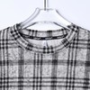 26T103SDSA男装2026新款高贵轻奢简约扎染撞色格纹圆领长袖T恤百搭时尚 商品缩略图2