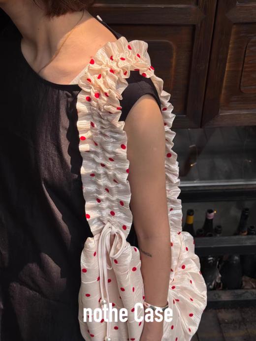 nothe Case布然/NC252107/「莓涟花影」褶皱花边波点饺子包 商品图2