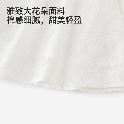 英氏儿童裙子女童夏季短袖圆领休闲连衣裙女宝26新款公主裙小白裙 商品图1