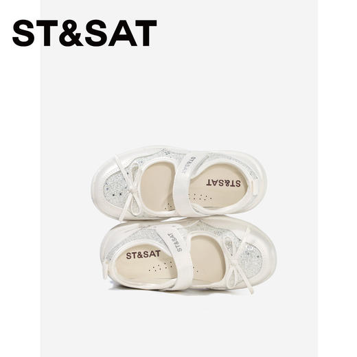 【童鞋】星期六细闪拼接蝴蝶结女童运动玛丽珍SSE1191L15 商品图2