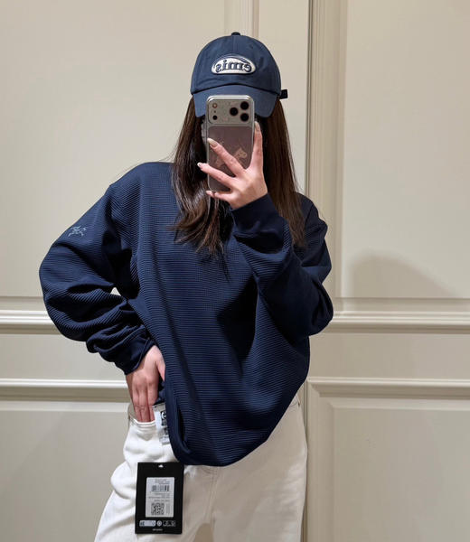 鸟家𝐎𝐥𝐞𝐫𝐚 𝐏𝐮𝐥𝐥𝐨𝐯𝐞𝐫华夫格系列情侣卫衣030612 商品图2