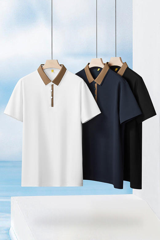 【DG】【新疆棉】大依优型大码男装翻领POLO衫短袖T恤棉质休闲透气上衣 商品图5