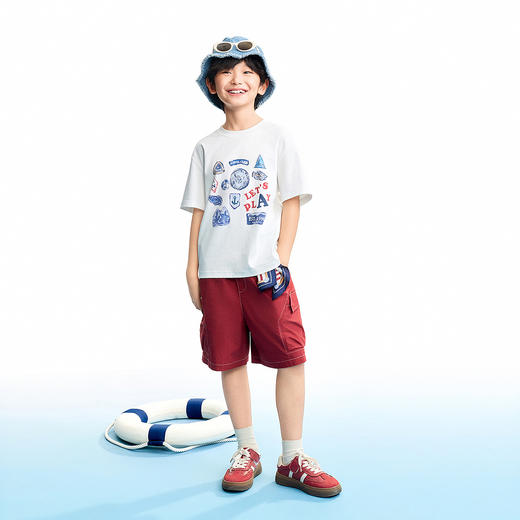 【实体店同款】男童全腰梭织中裤夏季新款安奈儿童装AB626153 商品图3