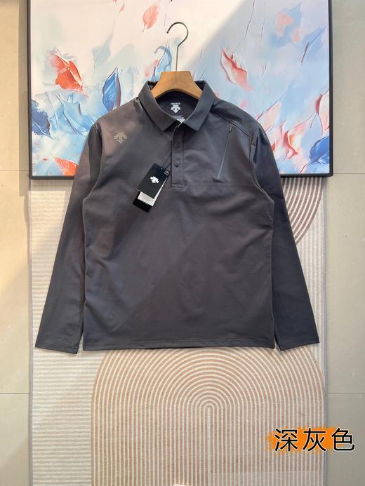 点此购买 迪桑特春秋季男士经典款长袖Polo衫 kad 341721 商品图1