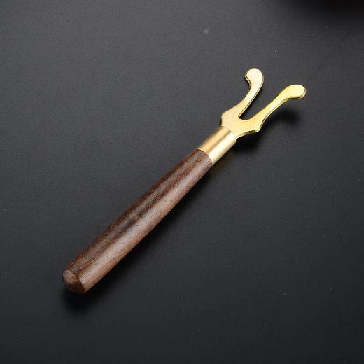 铁壶夹/防烫把手纯铜壶叉黑檀日式银壶专用壶叉铁壶夹壶盖叉铜壶夹 商品图2