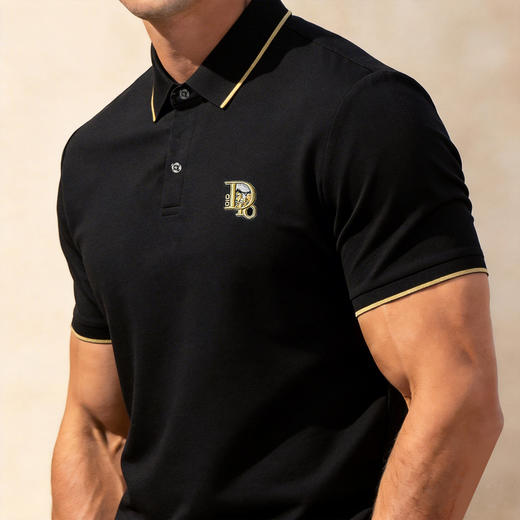 【DG】【桑蚕丝+亚麻】大依优型大码男装夏季亚麻棉POLO衫短袖商务休闲上衣 商品图4