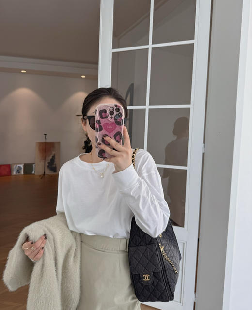 宽松The Ro*w后拼缝长袖打底t恤 商品图9