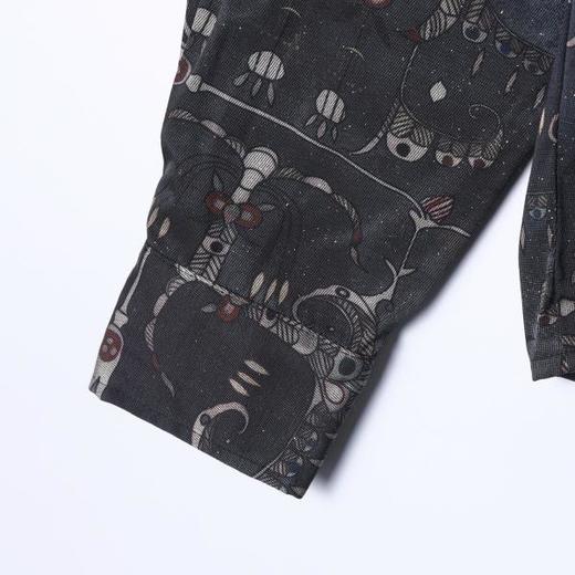 26CS68SDSA男装2026新款高贵轻奢美式复古抽象图案长袖衬衫百搭时尚衬衣 商品图3