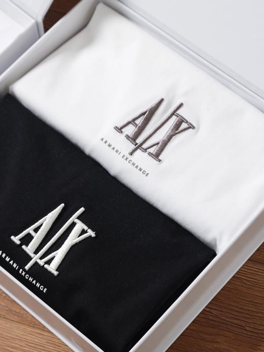 阿玛尼礼盒春夏男士纯棉宽松刺绣圆领薄T恤上衣内搭 MD 341729 商品图4