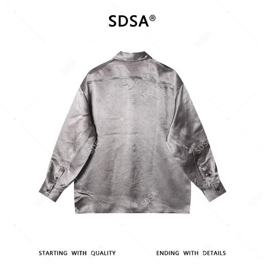 SDSA男装2026新款高贵轻奢时尚纯色慵懒风垂感宽松衬衫阔腿裤套装 商品图2