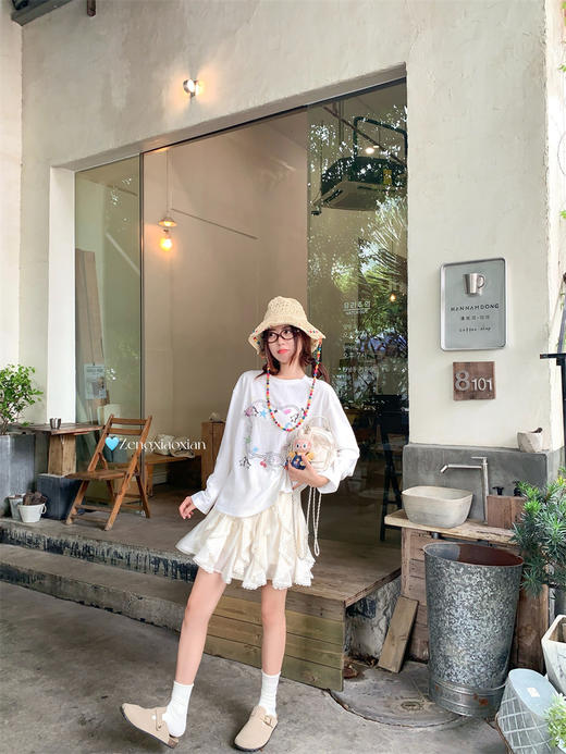 <曾小咸推荐>3.9现货秒杀 ！微信超特价！韩系立体装饰T恤 日常139.99 立减70 秒杀69.99！！ 串珠牛仔短裤 秒杀89.99！！ 商品图12