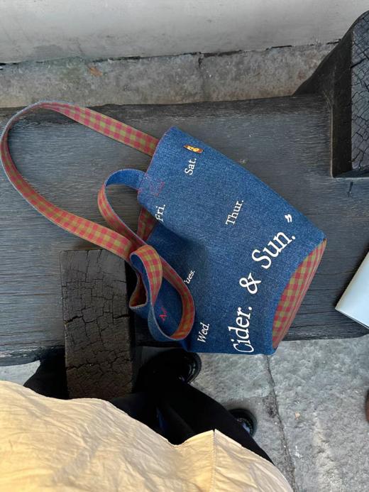 nothe Case布然/XQSD141/「星期商店」原创牛仔篮子水桶包 商品图2