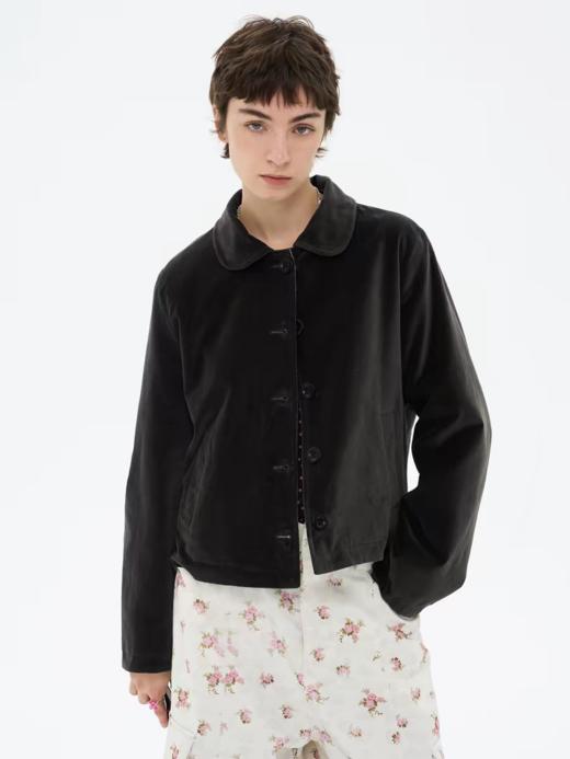 local tag/lt26ssk18/杜乐丽花园 复古丝绒双面短外套 商品图0