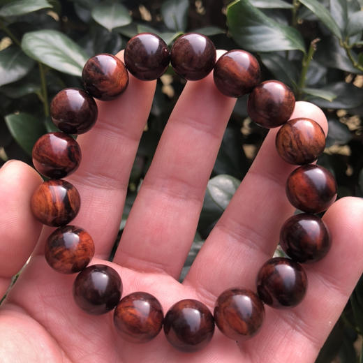 【青山特惠】1.3*17颗海南黄花梨紫油梨水波老料文玩手串h180 商品图5