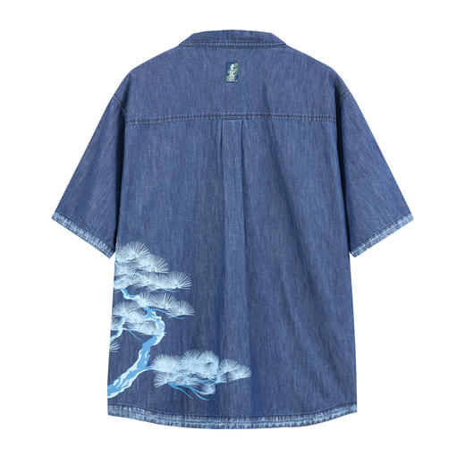 ONIARAI/鬼洗26春夏新品鬼洗常青松宽松刷色短袖衬衫男 B740029 商品图3