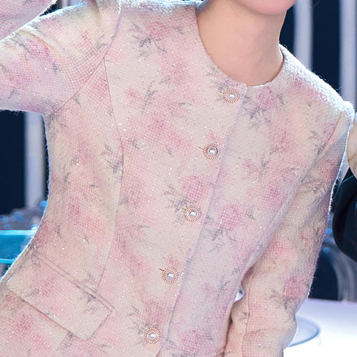 法小曼*子珍高定小香风粗花呢套装2024秋冬新款轻奢羊毛织艺半裙两件套FYCS559 商品图4