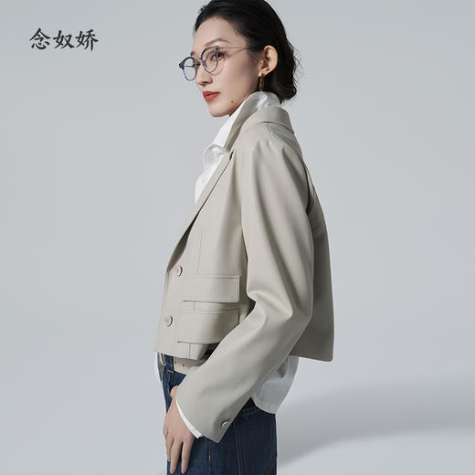 【商场同款】CNX6309 “ 蛋白皮西装 ” 轻奢好穿 显高显瘦 精干利落 修饰肩型 商品图7