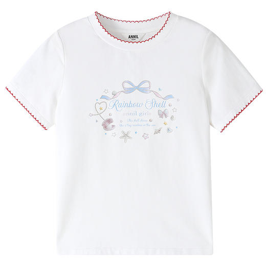 【实体店同款】女童短袖针织衫夏季新款安奈儿童装AG621227 商品图5