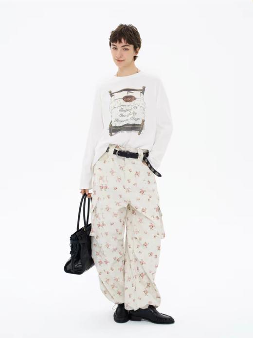 local tag/lt26ssk09/睡觉的小狗 印花刺绣长袖T 商品图1