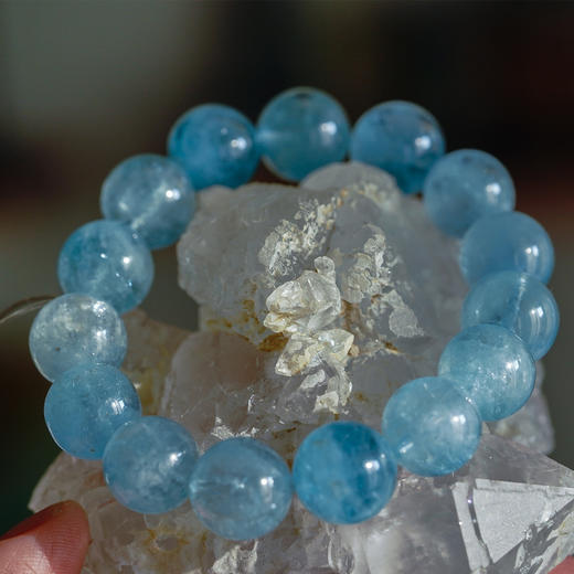 海蓝宝手链 |  6-12mm 三圈长串/单圈手串 水晶 月下世界「下单请备注手围、下单后72小时内发货」 商品图0