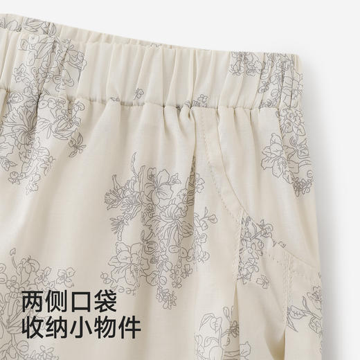 【商场同款】英氏儿童裤子女童夏季栀子花纯棉长裤百搭休闲外裤 商品图3