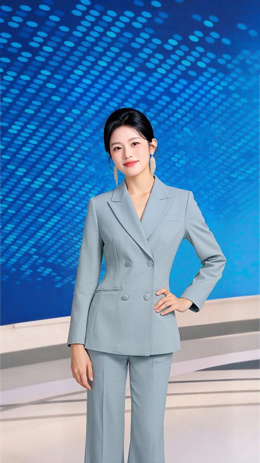 法小曼*子珍蓝色主持人西装套装修身显高气质西服CP2752 商品图0