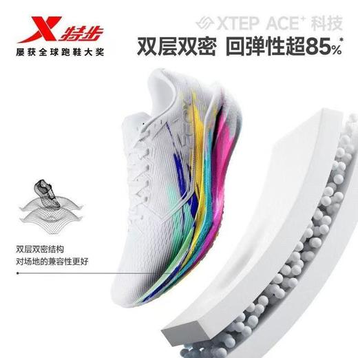 6楼特步运动男士跑鞋974219110051经典白/精灵绿 商品图2